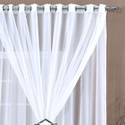 Cortina De Voal Branca 2m X 1,70m Para Varão Simples