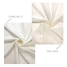 Cortina De Voil Bege Com Forro E Ilhós Cromado 2,40m X 2,70m