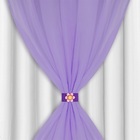 Cortina De Voil Infantil Lilás Com Forro 2,20m X 2,70m Sonho