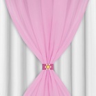 Cortina De Voil Infantil Rosa Com Forro 1,50m X 2,70m Sonho