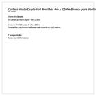 Cortina De Voil Para Sala / Quarto Branca 4m X 2,50m Branco P