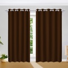 Cortina De Voil Tabaco Com Forro Corta-luz 2,40m X 2,70m