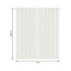 Cortina Deco Ateliêr Off-White Algodão Ilhós 4,0x2,60m 2 Folhas Namedi
