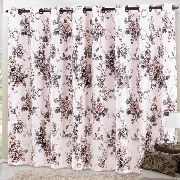 cortina decor tecido piquet 500x270cm cor 01 tabaco