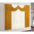 Cortina Decorativa Para Sala Mostarda 2m X 1,70m De Altura Id