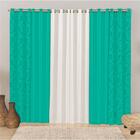 Cortina Degradê Para Trilho Comum Jacquard E Oxford 3,00 X 2,