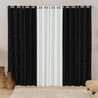 Cortina Degradê Para Trilho Suisso Max Jacquard E Oxford 2,00