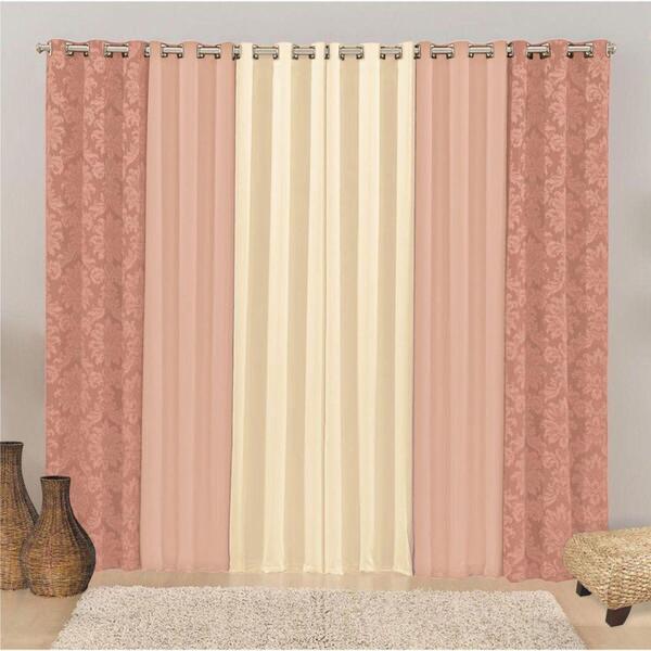 Cortina Degradê Para Trilho Suisso Max Jacquard E Oxford 3,00