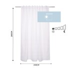 Cortina Deryl Poliéster Branco 2,8x2m 1 Folha Inspire