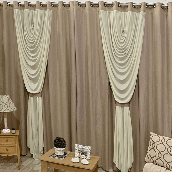 Cortina Dinamo 3 Metros Sala Quarto Para Varão -  Cáqui