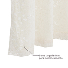 Cortina Doha Ilhós Linho Bege 2,6x4m 2 Folhas Belchior