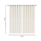 Cortina Doha Ilhós Linho Bege 2,6x4m 2 Folhas Belchior