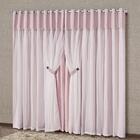 Cortina Dubai Tecido Blackout E Voal 3,00m X 2,50m Janela - R