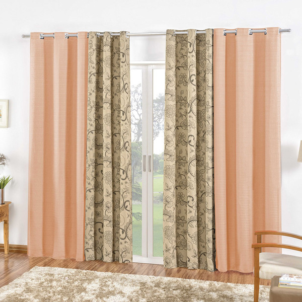 Cortina Dublin 2 00m X 1 70m Tecido Rústico Floral Estampado