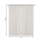 Cortina Duplex Bege 3,00x1,70m 2 Folhas Bella Janela