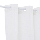 Cortina Cozinha Duplex Brisa Quadriculada Bella Janela Ilhós 2 Folhas 3,00X1,20m Branco