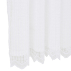 Cortina Cozinha Duplex Brisa Quadriculada Bella Janela Ilhós 2 Folhas 3,00X1,20m Branco