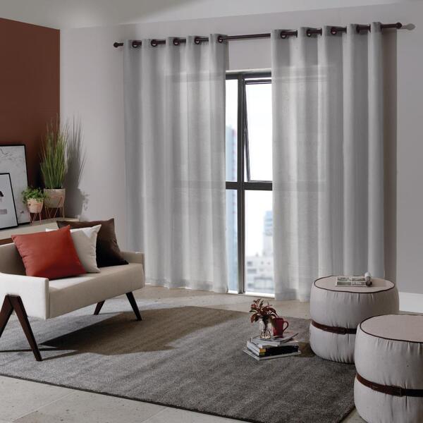 Cortina Duplex Bruxelas Bella Janela Ilhós Sala 3,00 X 1,70
