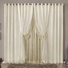 Cortina Duquesa E Voal 2,00m X 1,70m Bronze