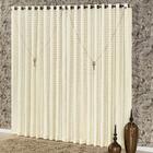 Cortina E Voal Fitado Palha