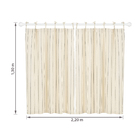 Cortina Eco Laço Algodão Cru 2,20x1,30m 2 Folhas Speciatta