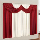 Cortina Eleanor Sala Quarto Malha Helanca 170x200 Vermelho Ca