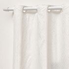 Cortina Em Jacquard Bahamas 2 00 X 1 70 Para Varão - Branca -