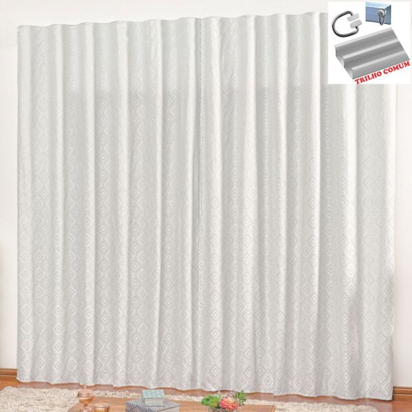 Cortina Em Jacquard Degradê 2 00 X 1 70 Para Trilho Comum - B
