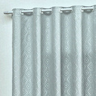 Cortina Em Jacquard Degradê 2 00 X 1 70 Para Varão - Cinza -