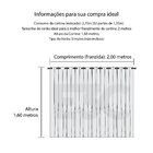 Cortina Em Tecido Jacquard 2,80 M X 1,60 M - Cinza