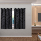 Cortina Em Tecido Jacquard 2,80 M X 1,60 M - Preto