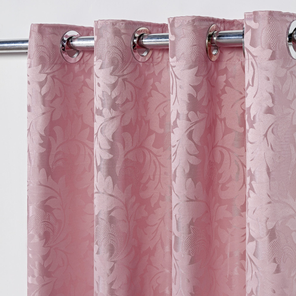 Cortina Em Tecido Jacquard 2,80 M X 2,30 M - Rosa