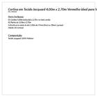 Cortina Em Tecido Jacquard 4,00 M X 2,70 M - Vermelho