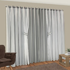 Cortina Encanto 3 00m X 2 60m Sala Quarto Para Varão - Cinza