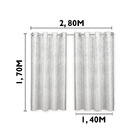 Cortina Encanto Quarto Corta Luz 1,70m X 2,80m Tecido Jacquar