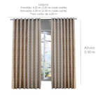 Cortina Equador - Caqui - 5,00m x 2,50m - P/ Varão - Sultan