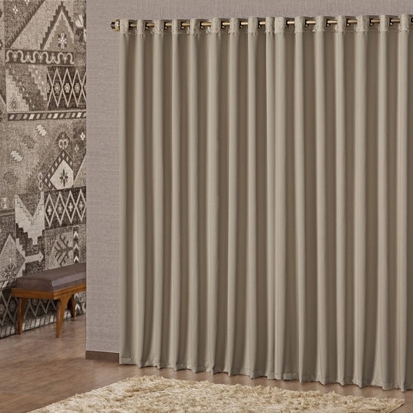 Cortina Ester Blackout Tapa Sol 3,00m X 2.70m. Bege