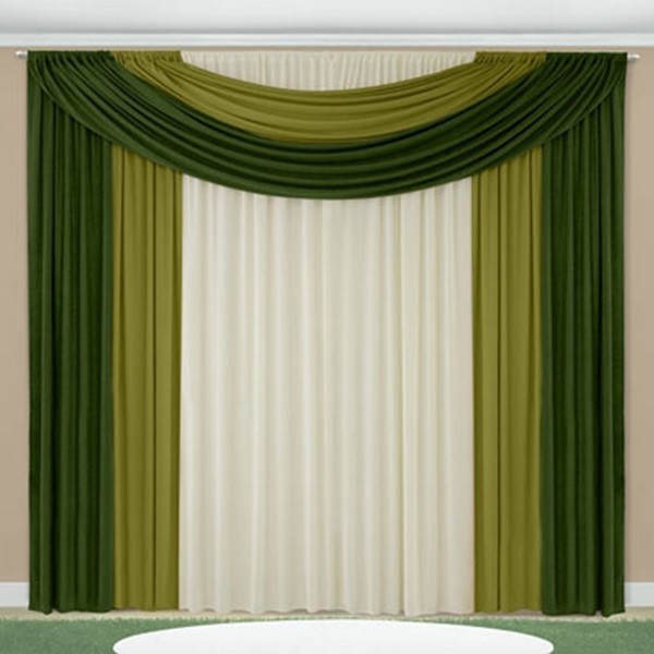 Cortina Eva Sala Quarto Malha Gel 170x200 Verde Musgo Casa Do