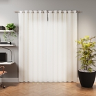 Cortina Fancy Branca e Bege 4,00x2,50m 2 Folhas Belchior