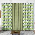 Cortina Floratta Estampada Gorgurinho Para Trilho Comum Antig