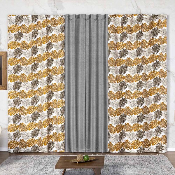 Cortina Floratta Estampada Gorgurinho Para Trilho Comum Antig