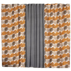 Cortina Floreal 2 Metros Sala Quarto Trilho Comum - Cinza