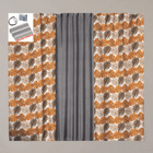 Cortina Floreal 2 Metros Sala Quarto Trilho Comum - Cinza