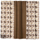 Cortina Floreal 2 Metros Sala Quarto Trilho Suisso - Marrom