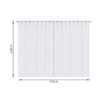 Cortina Frida Bege 5,50x2,50m 2 Folhas Inspire