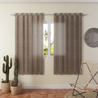 Cortina Frida com Forro Marrom 2,60x1,80m 2 Folhas Belchior