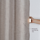 Cortina Frida com Forro Marrom 2,60x1,80m 2 Folhas Belchior