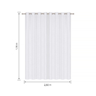 Cortina Frida Ilhós Bege 1,7x2,6m 2 Folhas Belchior