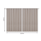 Cortina Frida Marrom 5,50x2,50m 2 Folhas Inspire