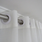 Cortina Gaze De Linho 4,00larg X 2,60alt Off White Decore&cub